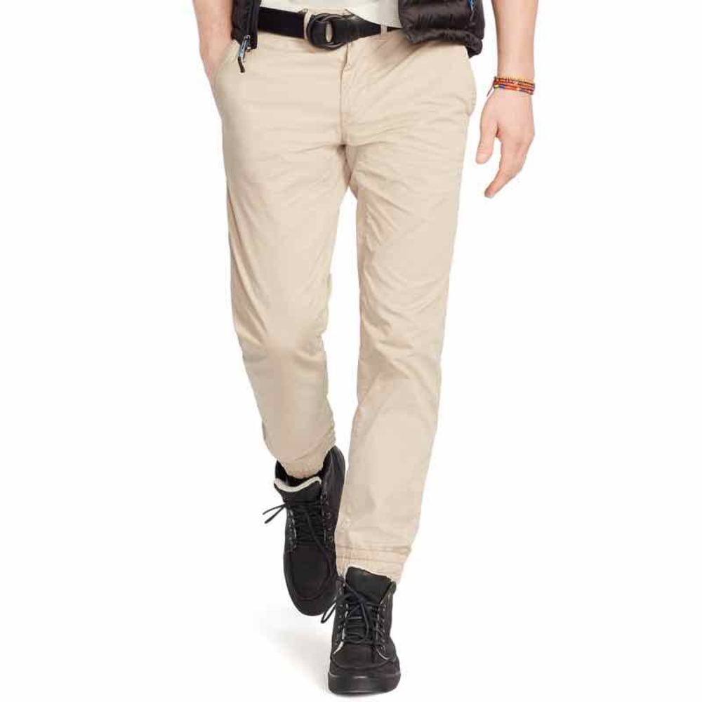 Polo Ralph Lauren Straight Twill Jogger in Natural